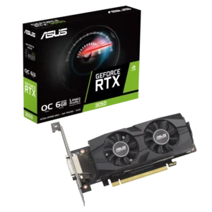כרטיס מסך- Asus GeForce RTX 3050 OC 6GB Low Profile - צבע שחור
