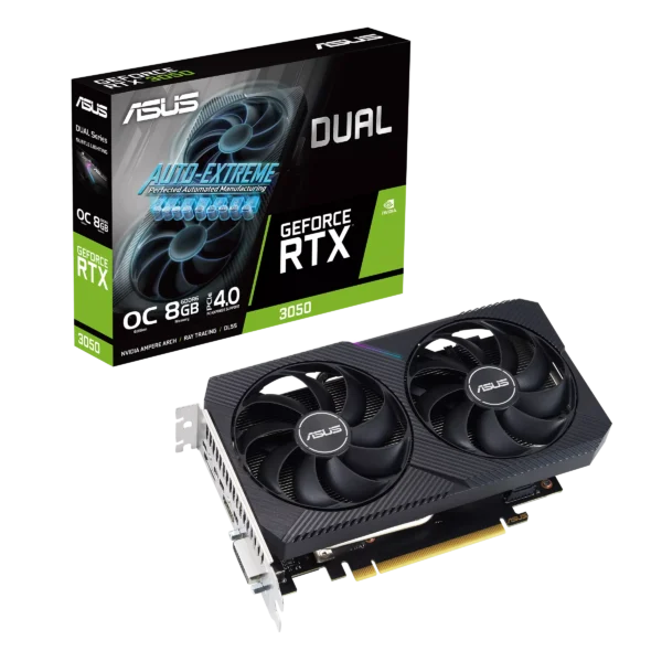 כרטיס מסך - Asus DUAL GeForce RTX 3050 V2 8GB - צבע שחור