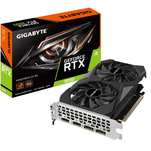 כרטיס מסך - Gigabyte GeForce RTX 3050 Windforce 2 6GB - צבע שחור