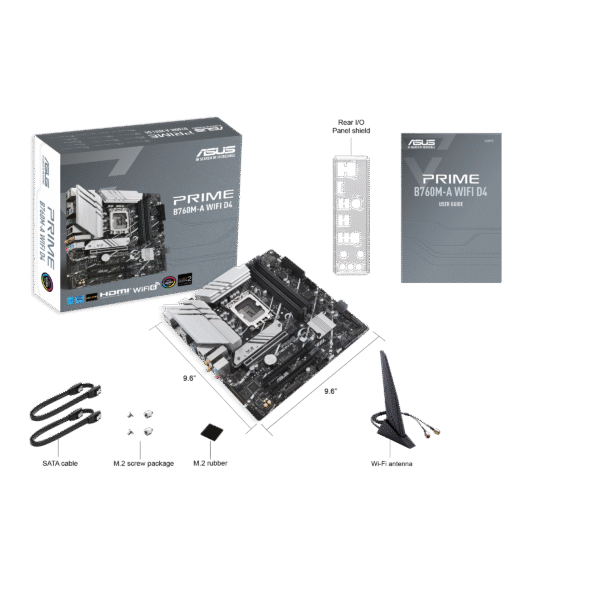 ⁦לוח אם - Asus Prime B760M-A WIFI D4 Micro-ATX LGA1700 DDR4⁩ – תמונה ⁦7⁩