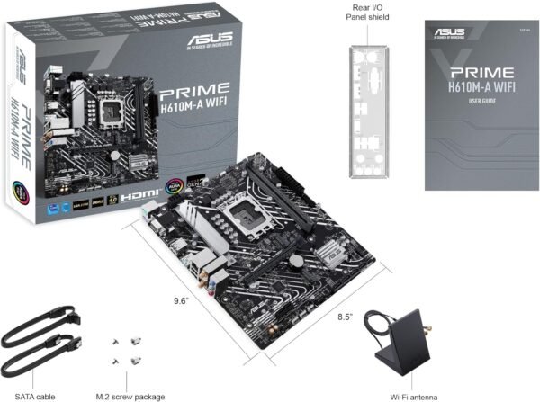 ⁦לוח אם - Asus Prime H610M-A WIFI Micro-ATX LGA1700 DDR5⁩ – תמונה ⁦7⁩