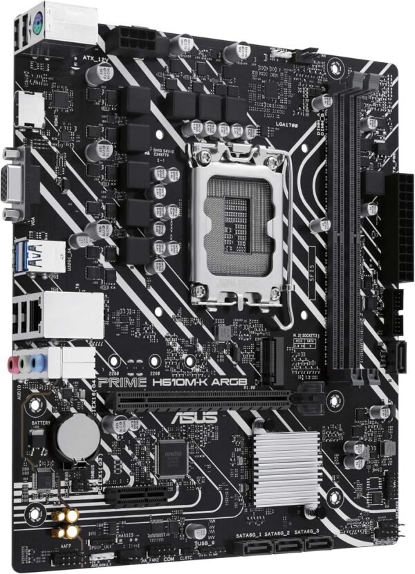 ⁦לוח אם - Asus Prime H610M-K ARGB Micro-ATX LGA1700 DDR5⁩ – תמונה ⁦3⁩