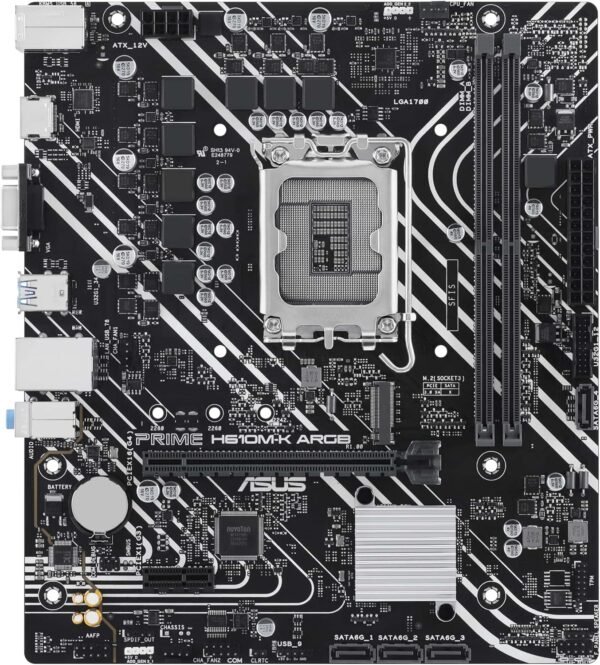 ⁦לוח אם - Asus Prime H610M-K ARGB Micro-ATX LGA1700 DDR5⁩ – תמונה ⁦2⁩