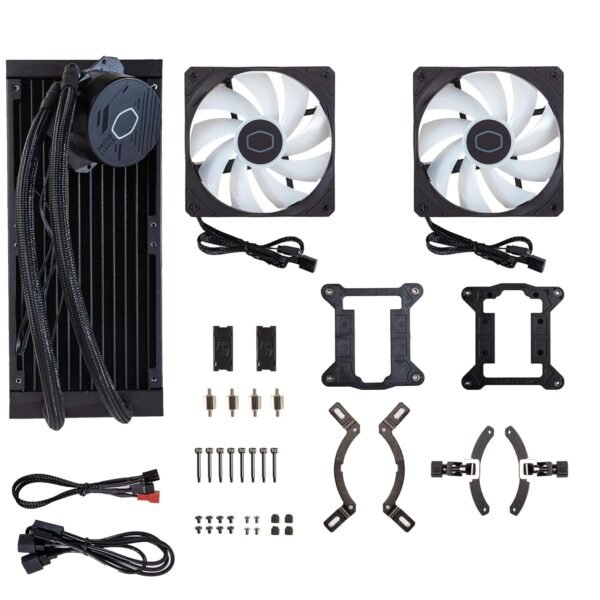 ⁦קירור נוזלי למעבד - CoolerMaster MasterLiquid 240L Core ARGB 240mm - צבע שחור⁩ – תמונה ⁦5⁩