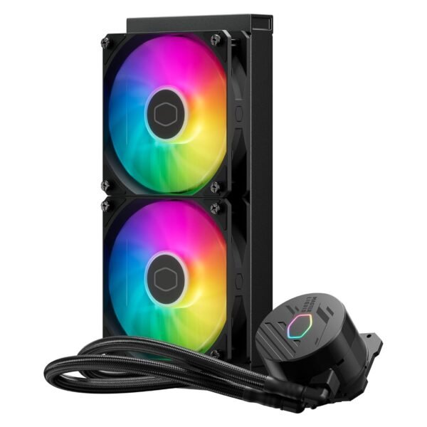 ⁦קירור נוזלי למעבד - CoolerMaster MasterLiquid 240L Core ARGB 240mm - צבע שחור⁩ – תמונה ⁦2⁩