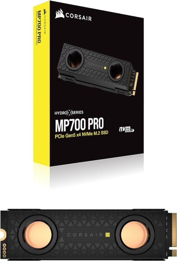⁦SSD פנימי - Corsair SSD 2TB MP700 PRO Hydro X NVME M.2 PCIE5x4⁩ – תמונה ⁦3⁩