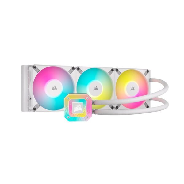 קירור נוזלי למעבד - Corsair iCUE H150i Elite Capellix XT RGB 360mm - צבע לבן