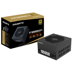 ספק כוח מודולרי - Gigabyte P1000GM 1000W PFC 80+ Gold – צבע שחור