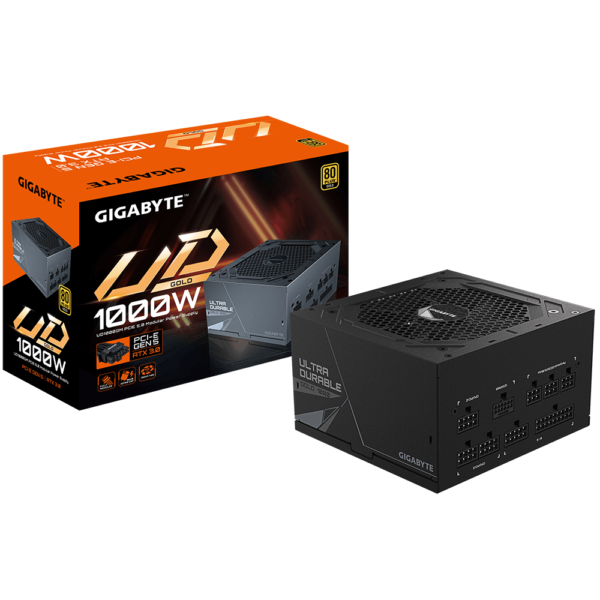 ספק כוח מודולרי - Gigabyte UD1000GM PG5 1000W PCIE 5.0 80+ Gold - צבע שחור