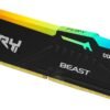 זכרון לנייח - Kingston Fury Beast RGB DDR5 32GB 5200Mhz CL40 - צבע שחור