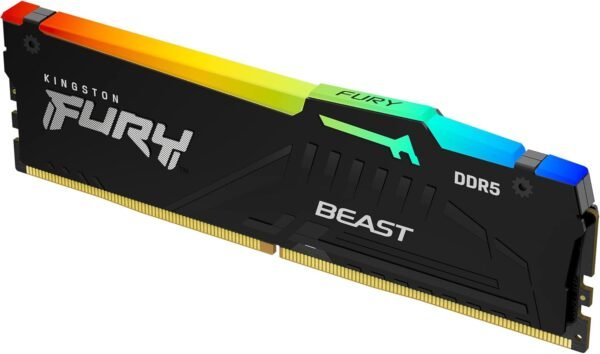 זכרון לנייח - Kingston Fury Beast RGB DDR5 32GB 5200Mhz CL40 - צבע שחור