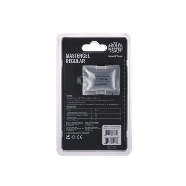 ⁦משחה תרמית - COOLER MASTER 2.5Gr mastergel regular⁩ – תמונה ⁦2⁩