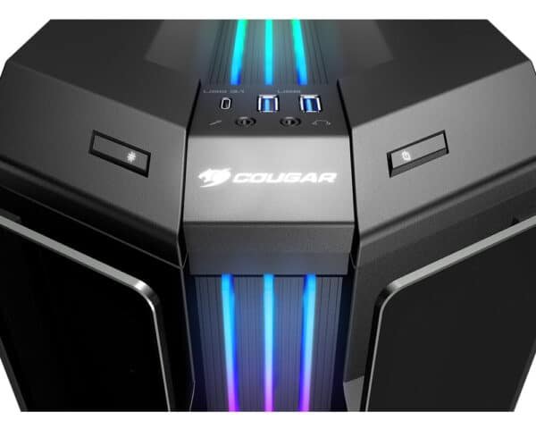 ⁦מארז - Cougar GEMINI-T Mid-Tower - צבע שחור⁩ – תמונה ⁦4⁩