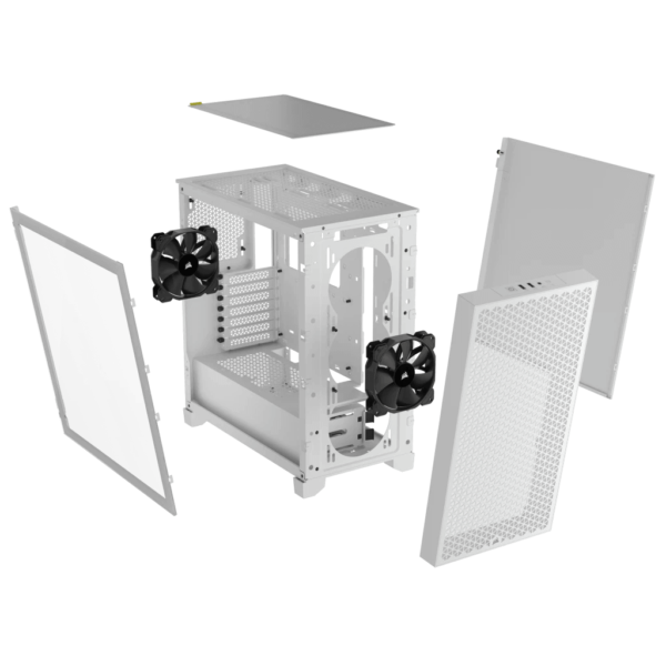 ⁦מארז - Corsair 3000D AIRFLOW Mid-Tower - צבע לבן⁩ – תמונה ⁦5⁩