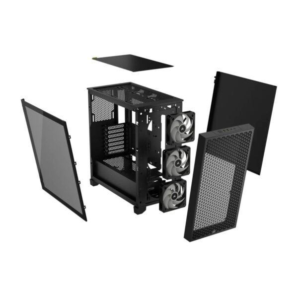 ⁦מארז - Corsair 3000D RGB AIRFLOW Mid-Tower - צבע שחור⁩ – תמונה ⁦6⁩