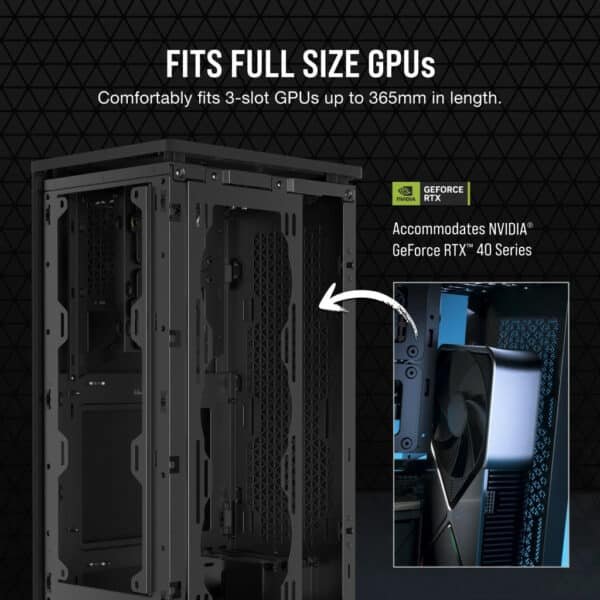 ⁦מארז - Corsair 2000D Airflow Mini - צבע שחור⁩ – תמונה ⁦6⁩