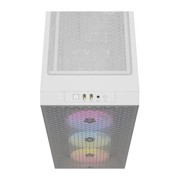 ⁦מארז - Corsair 3000D RGB AIRFLOW Mid-Tower - צבע לבן⁩ – תמונה ⁦2⁩