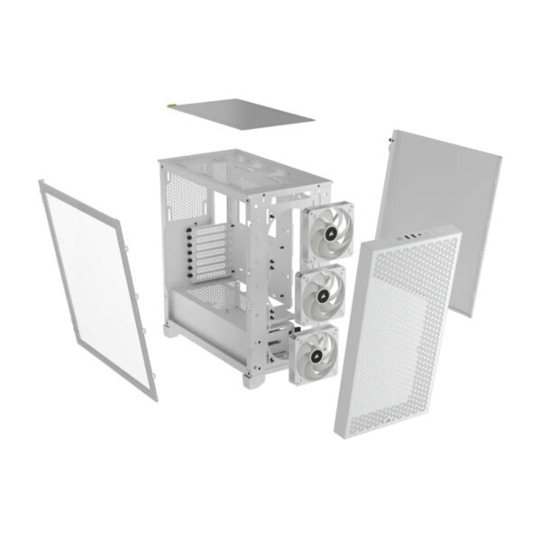 ⁦מארז - Corsair 3000D RGB AIRFLOW Mid-Tower - צבע לבן⁩ – תמונה ⁦5⁩