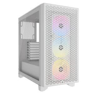 מארז - Corsair 3000D RGB AIRFLOW Mid-Tower - צבע לבן