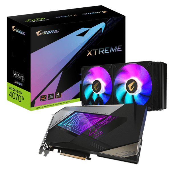 ⁦כרטיס מסך - Gigabyte Aorus GeForce RTX 4070 Ti Xtreme Waterforce 12GB⁩ – תמונה ⁦2⁩