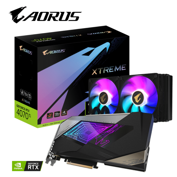 כרטיס מסך - Gigabyte Aorus GeForce RTX 4070 Ti Xtreme Waterforce 12GB