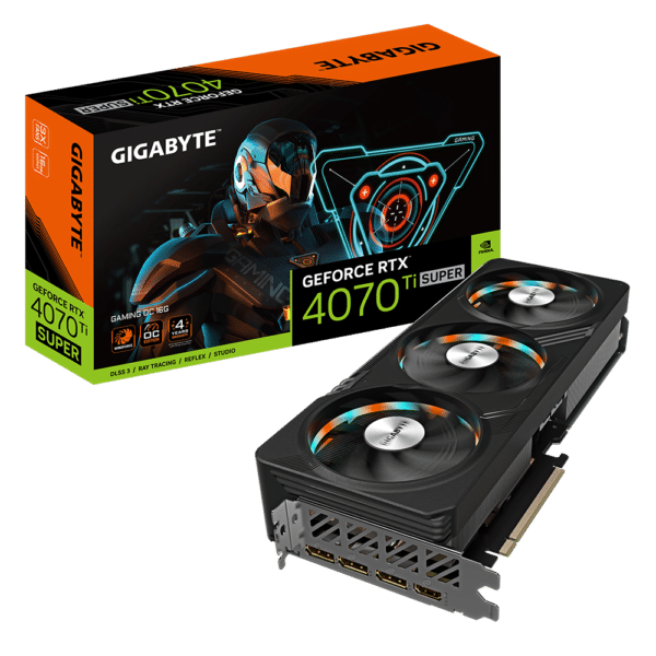 כרטיס מסך - Gigabyte GeForce RTX 4070 Ti Super Gaming OC 16GB - צבע שחור