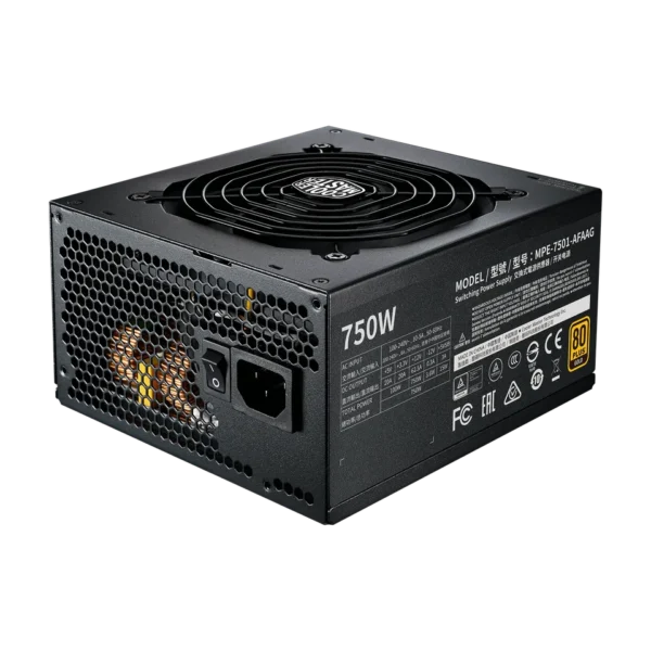 ⁦ספק כוח מודולרי - Cooler Master MWE 750W 80+ Gold⁩ – תמונה ⁦2⁩