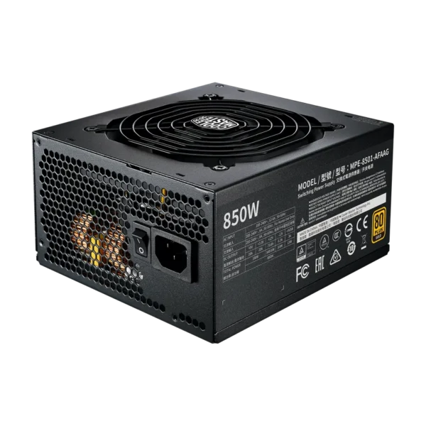 ⁦ספק כוח מודולרי - Cooler Master MWE 850W 80+ Gold⁩ – תמונה ⁦2⁩