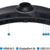 ⁦מסך גיימינג קעור - Samsung Odyssey G9 49" Ultra Wide DQHD VA 1ms 240Hz⁩ – תמונה ⁦8⁩