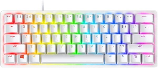 מקלדת גיימינג - Razer Huntsman Mini - צבע לבן