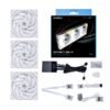 3 מאווררים למארז עם בקרת תאורה – Lian-Li Cooler 120mm TL120 UNI White 3-Fan – צבע לבן