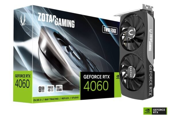 כרטיס מסך - Zotac Gaming GeForce RTX 4060 8GB Twin Edge Black - צבע שחור