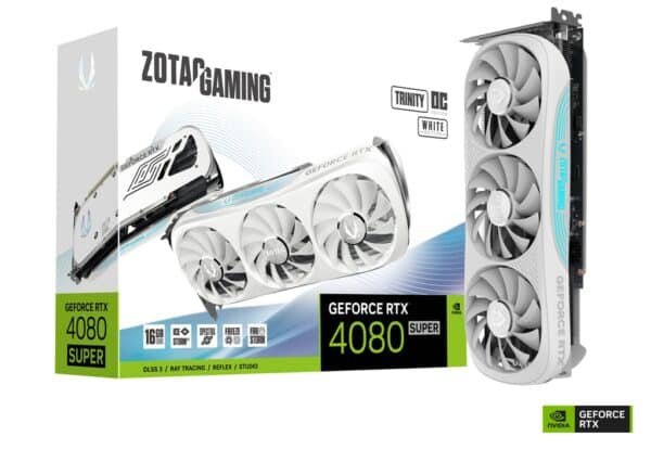 כרטיס מסך - Zotac Gaming GeForce RTX 4080 Super 16GB Trinity OC White - צבע לבן