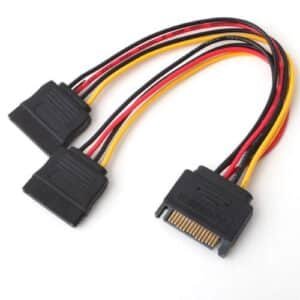 מתאם - מחבר SATA Power ל-2 מחברי SATA Power