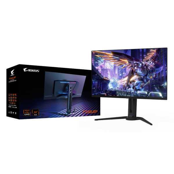⁦מסך גיימינג - Gigabyte Aorus 31.5" 4K UHD 0.03ms QD-OLED 240Hz⁩ – תמונה ⁦2⁩