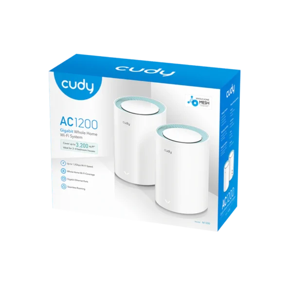 ⁦ראוטר (2 יחידות) – Cudy M1300 Whole Home Mesh AC1200 WiFi 5⁩ – תמונה ⁦4⁩