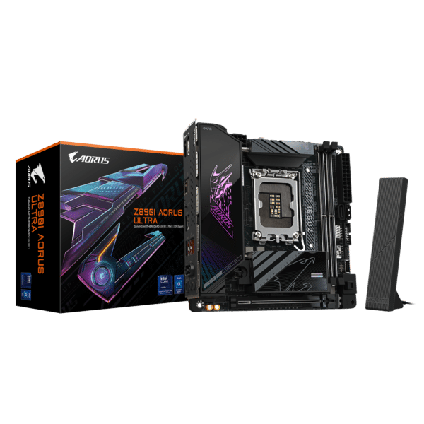 לוח אם – Gigabyte Z890i Aorus Ultra LGA1851 m-ITX WIFI7 2.5GbE Lan DDR5