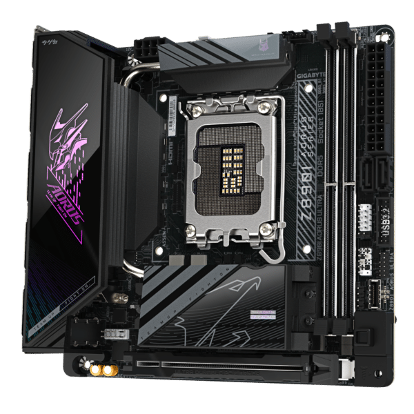 ⁦לוח אם – Gigabyte Z890i Aorus Ultra LGA1851 m-ITX WIFI7 2.5GbE Lan DDR5⁩ – תמונה ⁦3⁩