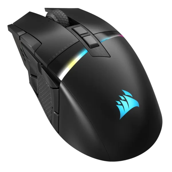 ⁦עכבר גיימינג אלחוטי - Corsair DARKSTAR WIRELESS RGB MMO Gaming - צבע שחור⁩ – תמונה ⁦2⁩