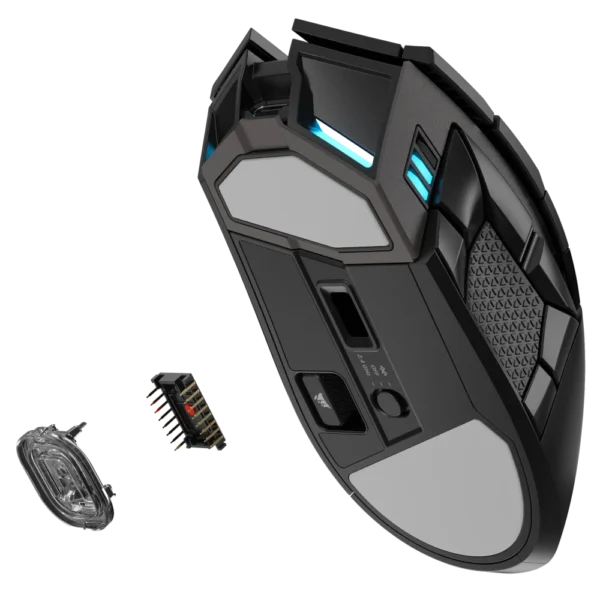⁦עכבר גיימינג אלחוטי - Corsair DARKSTAR WIRELESS RGB MMO Gaming - צבע שחור⁩ – תמונה ⁦4⁩