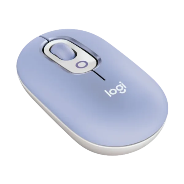 ⁦עכבר אלחוטי - Logitech POP Emoji - צבע לילך Lilac⁩ – תמונה ⁦2⁩