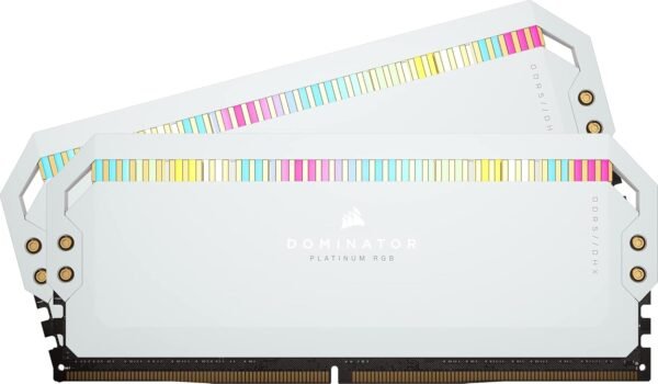 זכרון לנייח - Corsair Dominator Platinum RGB DDR5 64GB 2x32GB 5200Mhz CL40 - צבע לבן