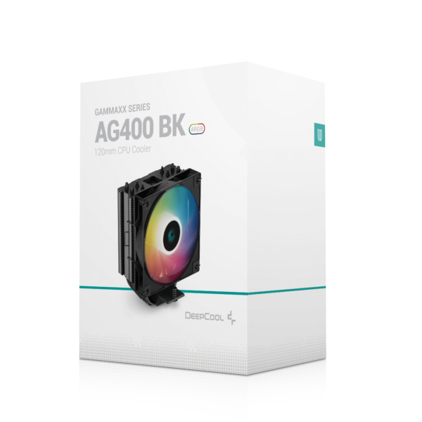⁦קירור למעבד - DeepCool AG400 ARGB Black - צבע שחור⁩ – תמונה ⁦9⁩