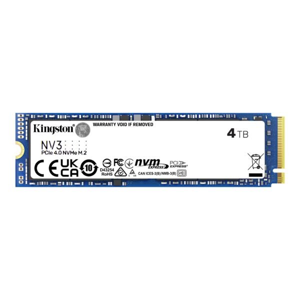 ⁦SSD פנימי – Kingston NV3 4TB NVME GEN 4.0 M.2 2280⁩ – תמונה ⁦2⁩