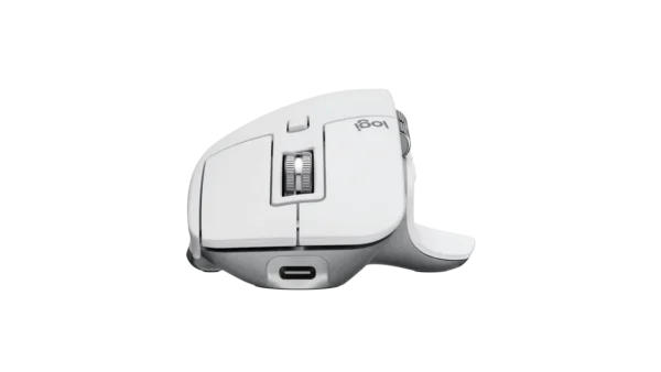 ⁦עכבר אלחוטי - Logitech MX MASTER 3S for MAC - צבע אפור בהיר⁩ – תמונה ⁦3⁩