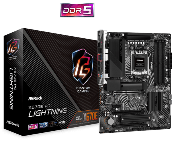 לוח אם – ASRock X670E PG Lightning ATX 2.5GbE Lan AM5 DDR5