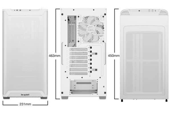 ⁦מארז - צבע לבן - Be Quiet! Pure Base 501 Airflow⁩ – תמונה ⁦6⁩