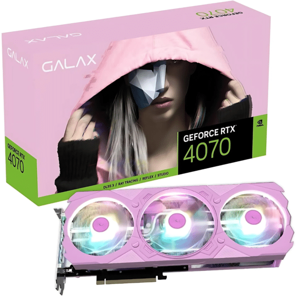 כרטיס מסך – Galax GeForce RTX 4070 EX Gamer Pink 1-Click OC 12GB - צבע ורוד