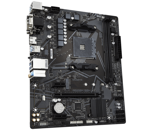 ⁦לוח אם – Gigabyte A520M S2H rev1.3 Micro-ATX AM4 DDR4⁩ – תמונה ⁦3⁩