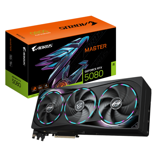 כרטיס מסך – Gigabyte Aorus GeForce RTX 5080 Master 16GB – צבע שחור